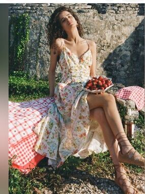 Spell Flora Midi Sundress NWT